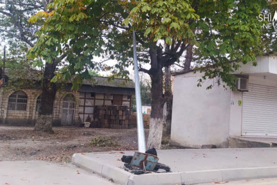 Quba: Zərdabi qəsəbəsində işıq dirəyi aşıb