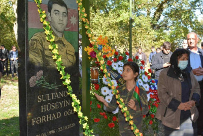Xaçmaz: şəhid Hüseyn Sultanovun il mərasimi keçirilib