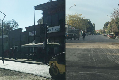 Xudat: yolların asfaltlanması işləri aparılır