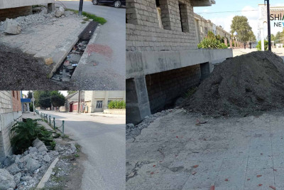 Xaçmazda piyadalar təklükə ilə üzləşir
