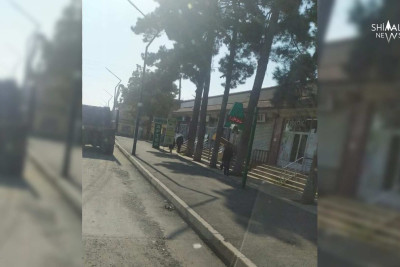 Xudatın mərkəzində səkilər bərpa edilib