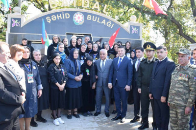 Qubada şəhidin ildönümündə abidə-bulaq istifadəyə verilib
