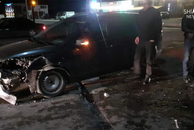 Qubada "qırmızıdan" keçən avtomobil qəza törətdi