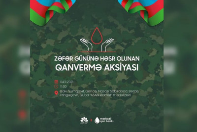 Qubada qanvermə aksiyası keçiriləcək