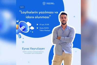 Quba: "Layihələrin yazılması və idarə olunması" mövzusunda təlim baş tutacaq
