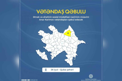 Nazir müavini Anar Kərimov Quba və Qusar sakinləri ilə görüşəcək