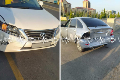 Qubada “Lexus” və “Lada” toqquşub
