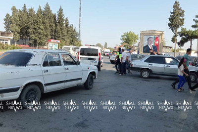 Yol əhvalatı: Xaçmazda sürücülər bir-birinə yol verməyib