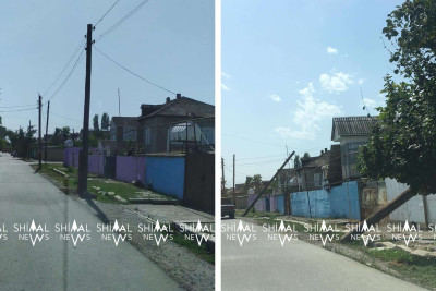 Xudatda aşan işıq dirəkləri təmir edilib