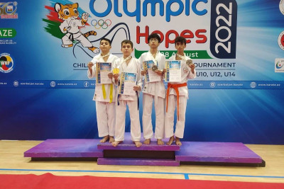 Xaçmazlı balaca karateçilər qızıl medal qazanıblar