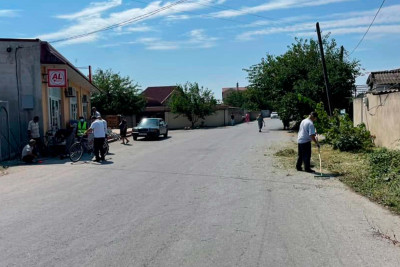 Xaçmazda sakinlər iməcilik işlərinə qoşulublar