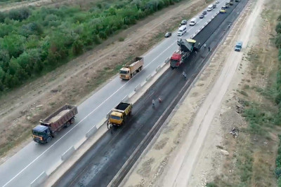 Bakı-Quba yoluna yeni asfalt-beton salınır