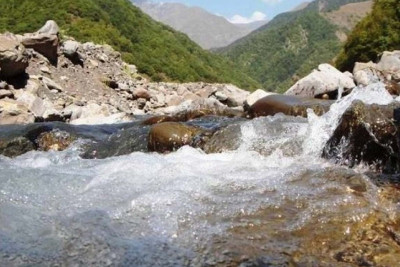 Qusarçayın Kuzun məntəqəsində suyun səviyyəsi artıb