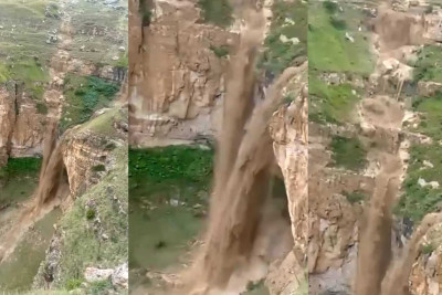 Quba: Qrız kəndində güclü leysan yağıb