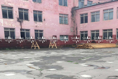 Xudatda odunla qızdırılan məktəbdə təmir işləri aparılır