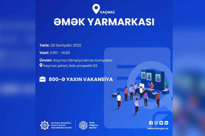 Xaçmaz: işsiz və işaxtaranlar üçün əmək yarmarkası keçiriləcək