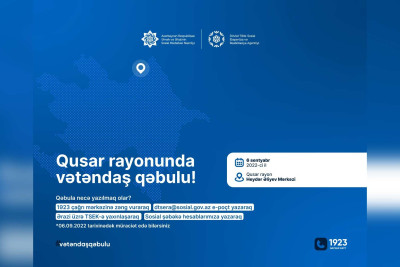 DTSERA: Qusarda vətəndaşların qəbulu keçiriləcək