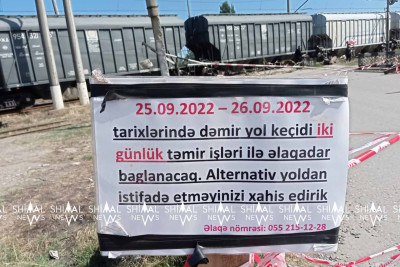 Xaçmaz: əsas yollardan biri bağlanıb