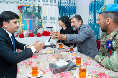 İsmayıllı: şəhid Cavidan Bədəlovun ailəsi ziyarət olunub
