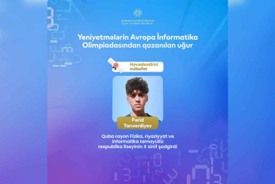 Qubalı şagird informatika üzrə Avropa Olimpiadasında çıxış edib