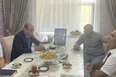 Xaçmazda şəhid ailəsi ziyarət edilib