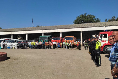 FHN: Qusarda operativ reaksiyavermə hazırlığı səviyyəsinin yoxlanılması üçün təlim keçirilib