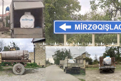 Qubanın Mirzəqışlaq kəndində quyu quruyub: sakinlər lilli suyu pulla alırlar