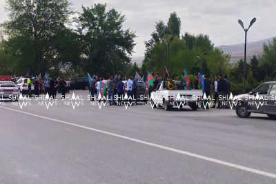 Quba sakinləri şəhid Ümid Həsənovun nəşini qarşılayır