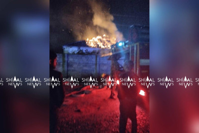 Xaçmazda birmərtəbəli ev yanıb