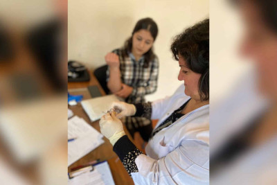 Quba: həkimlər kəndlərdə qadın və uşaqları müayinə ediblər