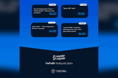 Qusar GİKM: gənclər üçün həftəlik fəaliyyət planı hazırlanıb