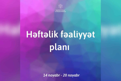 İsmayıllı GİKM gənclər üçün həftəlik planı təqdim edib