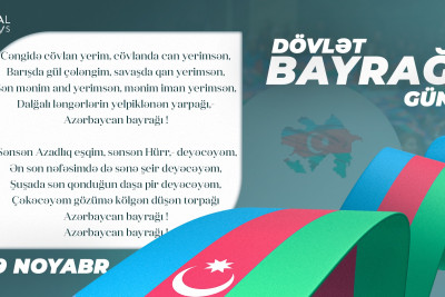 Bu gün Azərbaycan Respublikasının Dövlət Bayrağı Günüdür