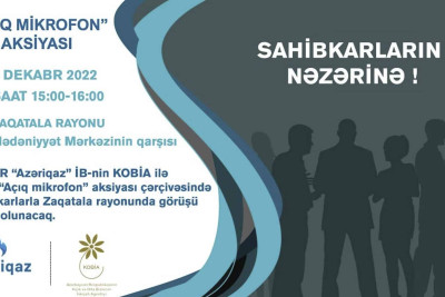 Xaçmaz sakinləri qazlaşdırma ilə bağlı müraciət edə bilərlər