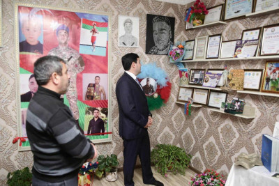 Xaçmaz: Şəhid Cabar Əkbərovun ailəsi ziyarət olunub