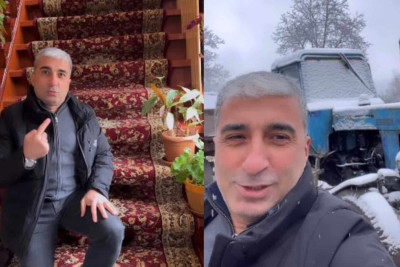 Əməkdar artist Rafael İsgəndərov Qusarla bağlı videonu bölüşüb