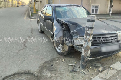 Qubada sürücü qəzanın qarşısını ala bilməyib