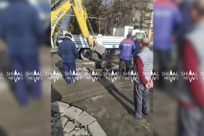 Qubada səhərdən yollara axan suyun qarşısı alınıb