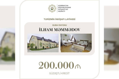 Qubada sahibkara 200 min manat pul ayrılıb