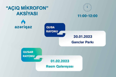 Şimal bölgəsi: 4 rayonda “Açıq mikrofon” aksiyası keçiriləcək