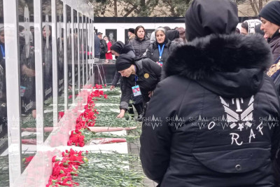 Xaçmaz: Qanlı 20 Yanvar faciəsinin 33-cü ildönümü ilə əlaqədar Şəhidlər xiyabanı ziyarət edilib