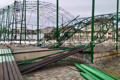 Qubada ilk üstübağlı stadion tikilir