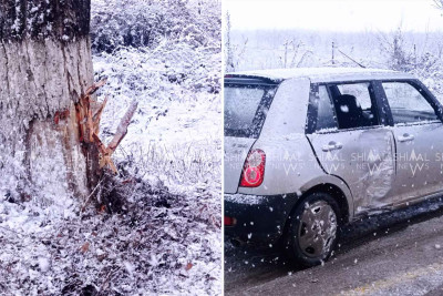 Quba: buzlu yol qəzaya səbəb olub