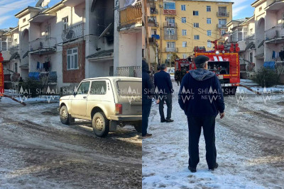 Quba: əlillər binasının yaxınlığında yerləşən binada yanğın baş verib