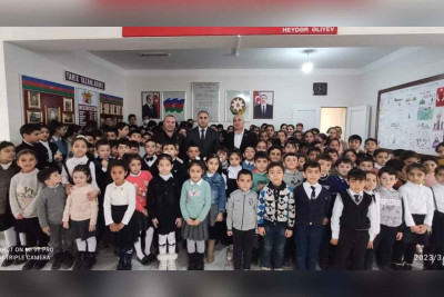 Xaçmaz: Avropa çempionları məktəblilərlə görüşüblər
