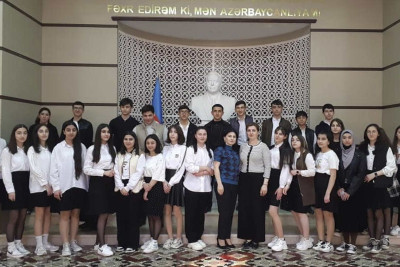 Xaçmaz: Heydər Əliyev Mərkəzində məktəblilərə mühazirə oxunub