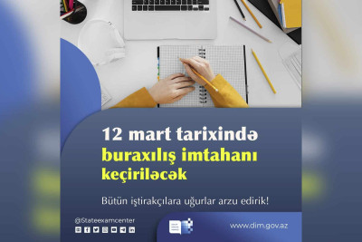 Şimal: martın 12-si buraxılış imtahanı keçiriləcək