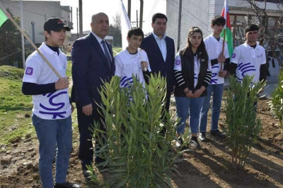 Xaçmaz-Quba yolunun kənarında 200-dən çox ağac əkili