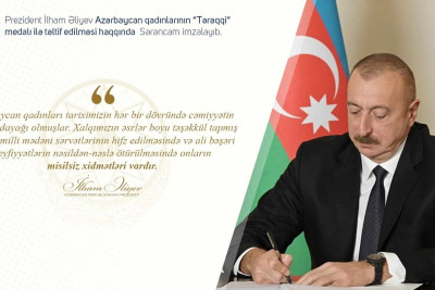 Qusar: Neva Abdurahmanova “Tərəqqi” medalı ilə təltif edilib