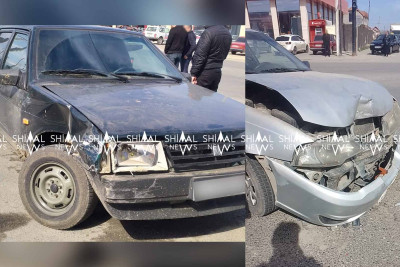 Qubada yol kəsişməsində qəza baş verib
